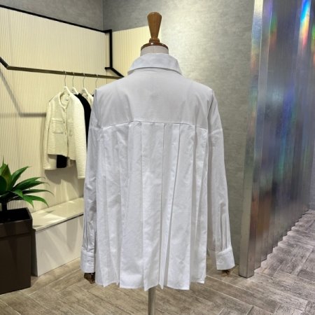 백 플리츠 박시 셔츠