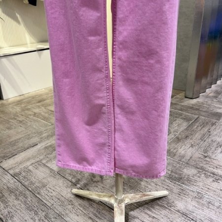 파스텔 일자 면 팬츠