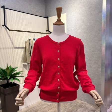 라운드 단추 가디건