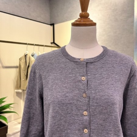 라운드 단추 가디건