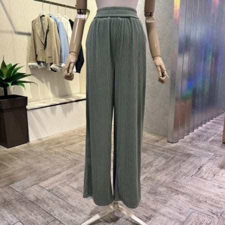 밴딩 골지 와이드 팬츠