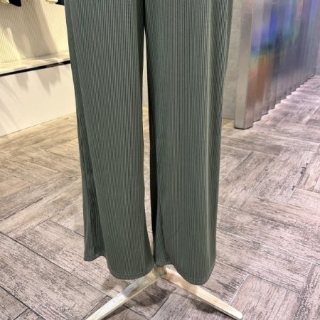 밴딩 골지 와이드 팬츠