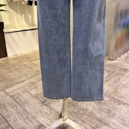 워싱 일자 데님 팬츠