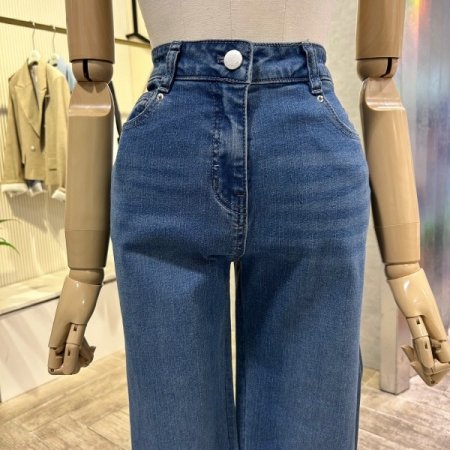 롤업 워싱 데님 팬츠