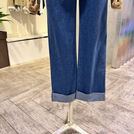 롤업 워싱 데님 팬츠