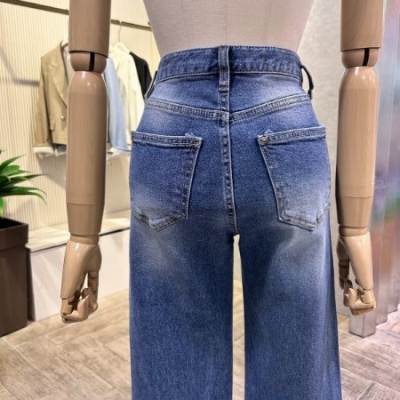 워싱 부츠컷 데님 팬츠