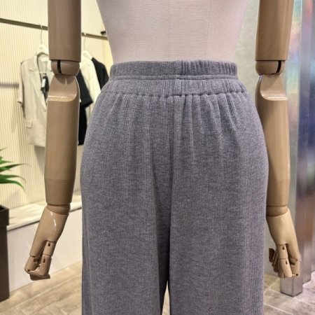 밴딩 니트 와이드 팬츠