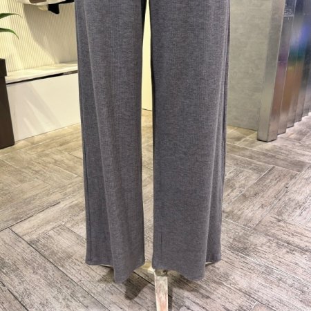 밴딩 니트 와이드 팬츠