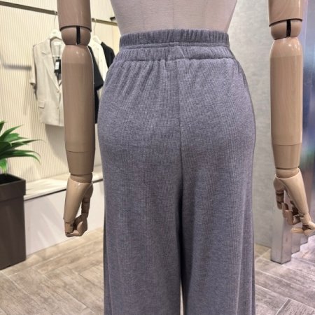 밴딩 니트 와이드 팬츠