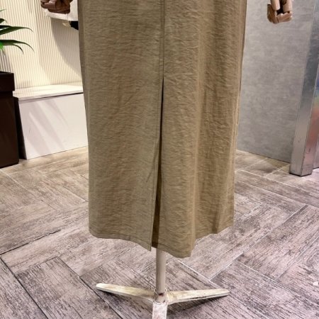 밴딩 레이어드 카라 롱 원피스