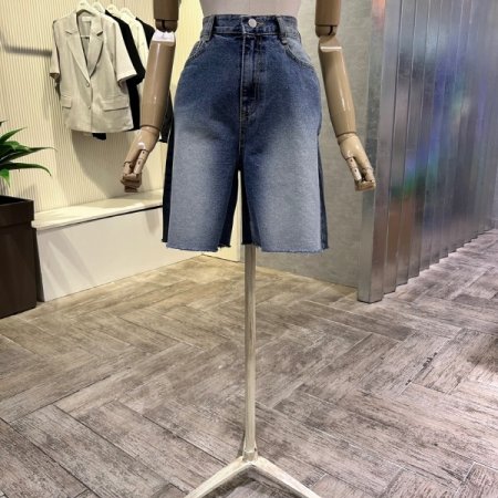 워싱 데님 반바지