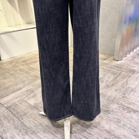 백 밴딩 워싱 블랙 진