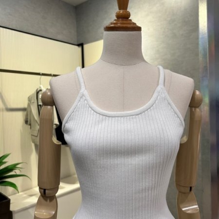 골지 민소매 니트