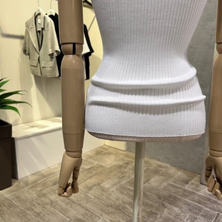 골지 민소매 니트