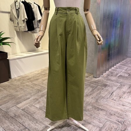 백밴딩 투턱 와이드 팬츠