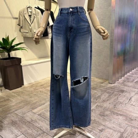 빈티지 워싱 데님 팬츠