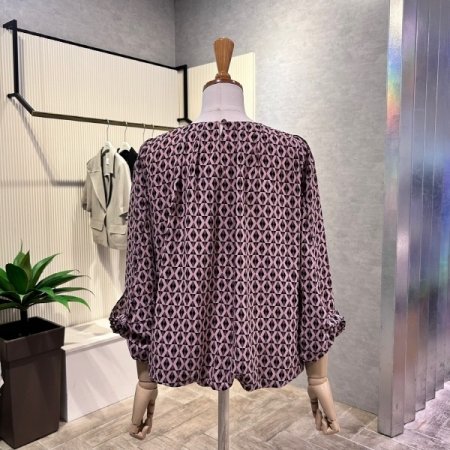 트임 소매 밴딩 블라우스