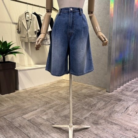 워싱 데님 반바지