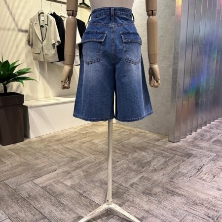 워싱 데님 반바지