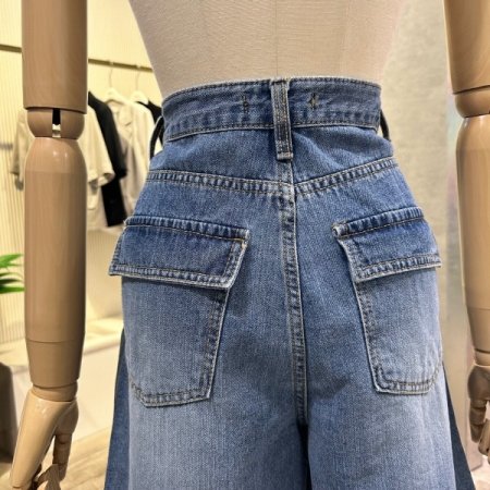 워싱 데님 반바지