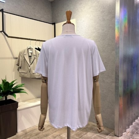 U넥 심플 티셔츠