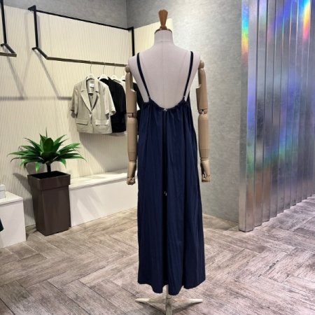 스트랩 백 스트링 롱 원피스