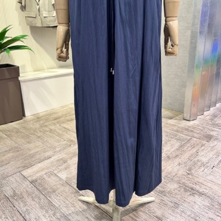 스트랩 백 스트링 롱 원피스