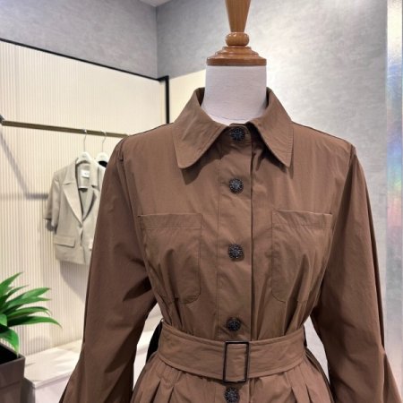 백 밴딩 다트 벨트 블라우스