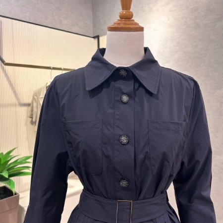 다트 벨트 백 밴딩 블라우스