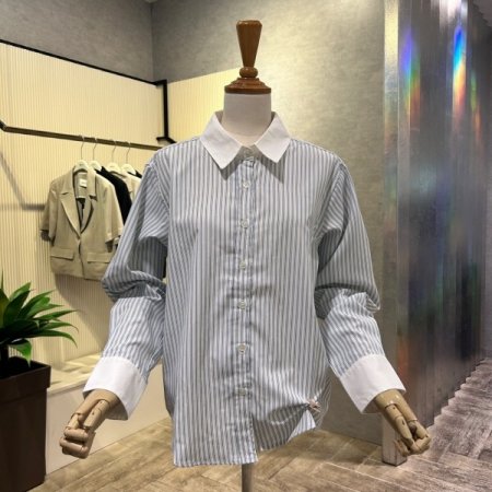 스트라이프 카라 셔트