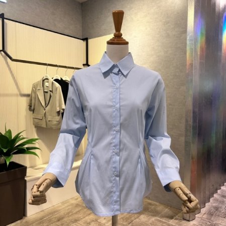 다트 라인 카라 블라우스