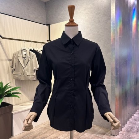 다트 라인 카라 블라우스