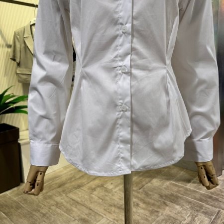 다트 라인 카라 블라우스