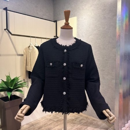 트위드 단추 자켓