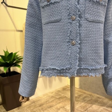 트위드 단추 자켓