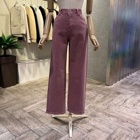 속 밴딩 일자 면 팬츠