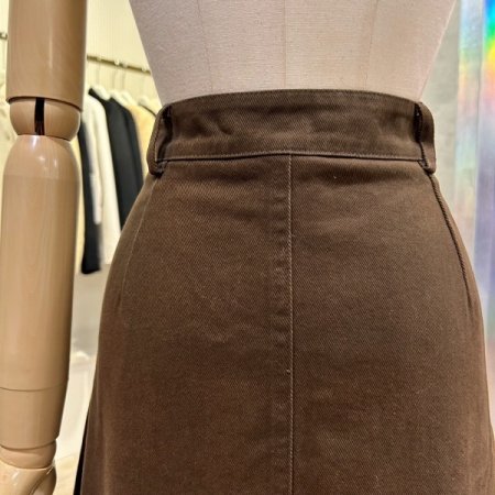 포켓 면 미니 스커트