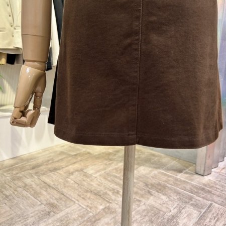 포켓 면 미니 스커트