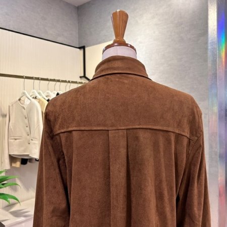 크롭 세무 포켓 셔츠