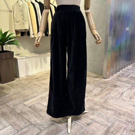 밴딩 벨벳 와이드 팬츠
