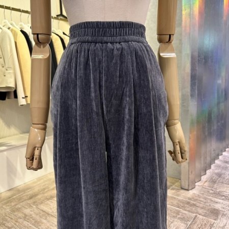 밴딩 벨벳 와이드 팬츠