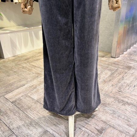 밴딩 벨벳 와이드 팬츠