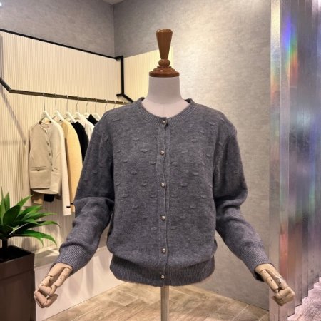 입체 패턴 라운드 가디건