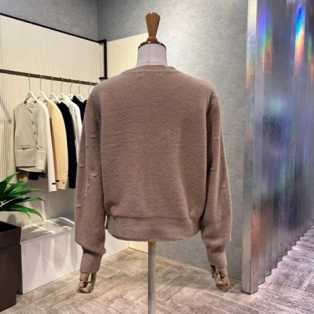 입체 패턴 라운드 가디건