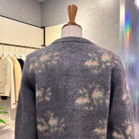 크롭 컬러 배색 가디건