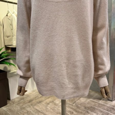 캐시미어 패턴 배색 니트