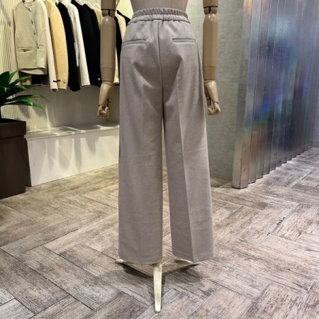 백 밴딩 기모 일자 팬츠