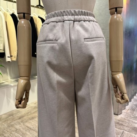 백 밴딩 기모 일자 팬츠