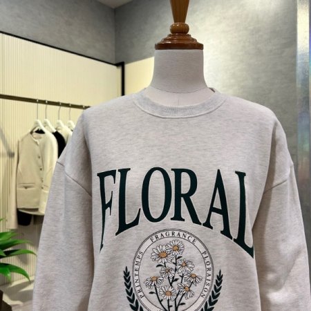 기모 레터링 라운드 티셔츠