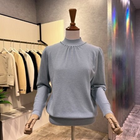 반 폴라 진주 라운드 니트